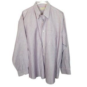 VTG L.L. Bean Freeport, Maine Mens L Pink Blue Str